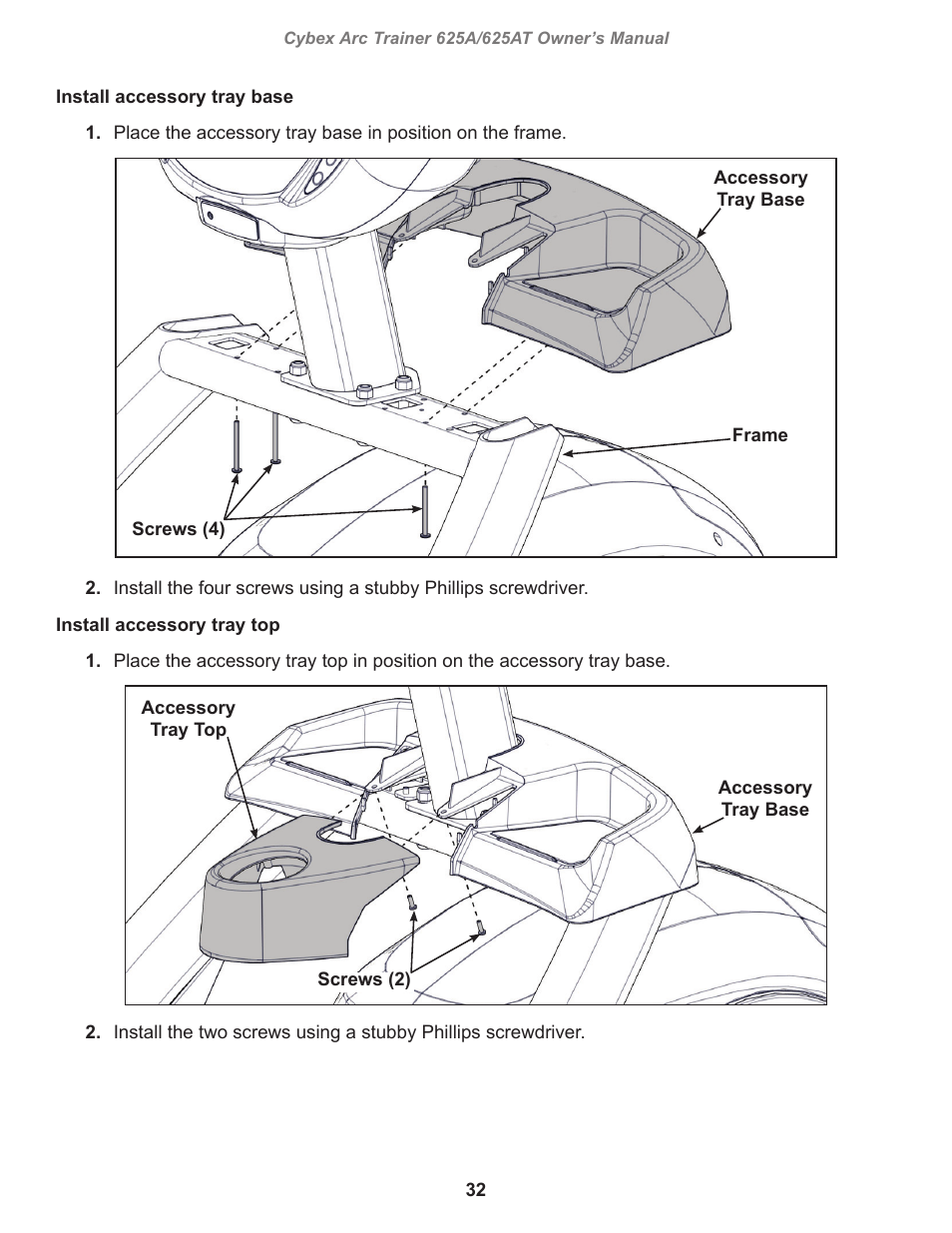 Cybex 625A Arc Trainer User Manual | Page 32 / 94