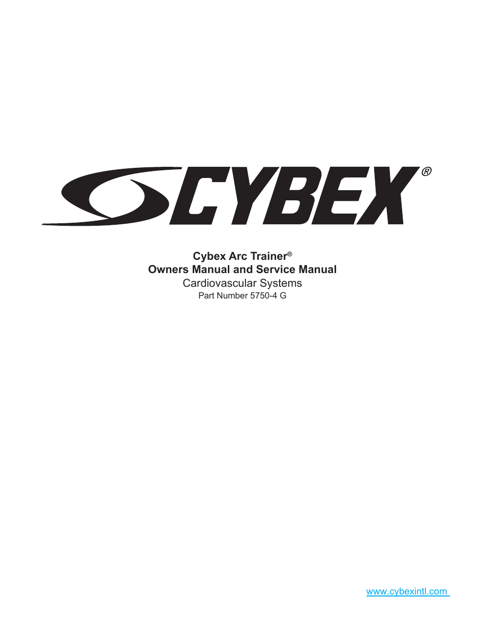 Cybex 750AT Arc Trainer User Manual | 78 pages