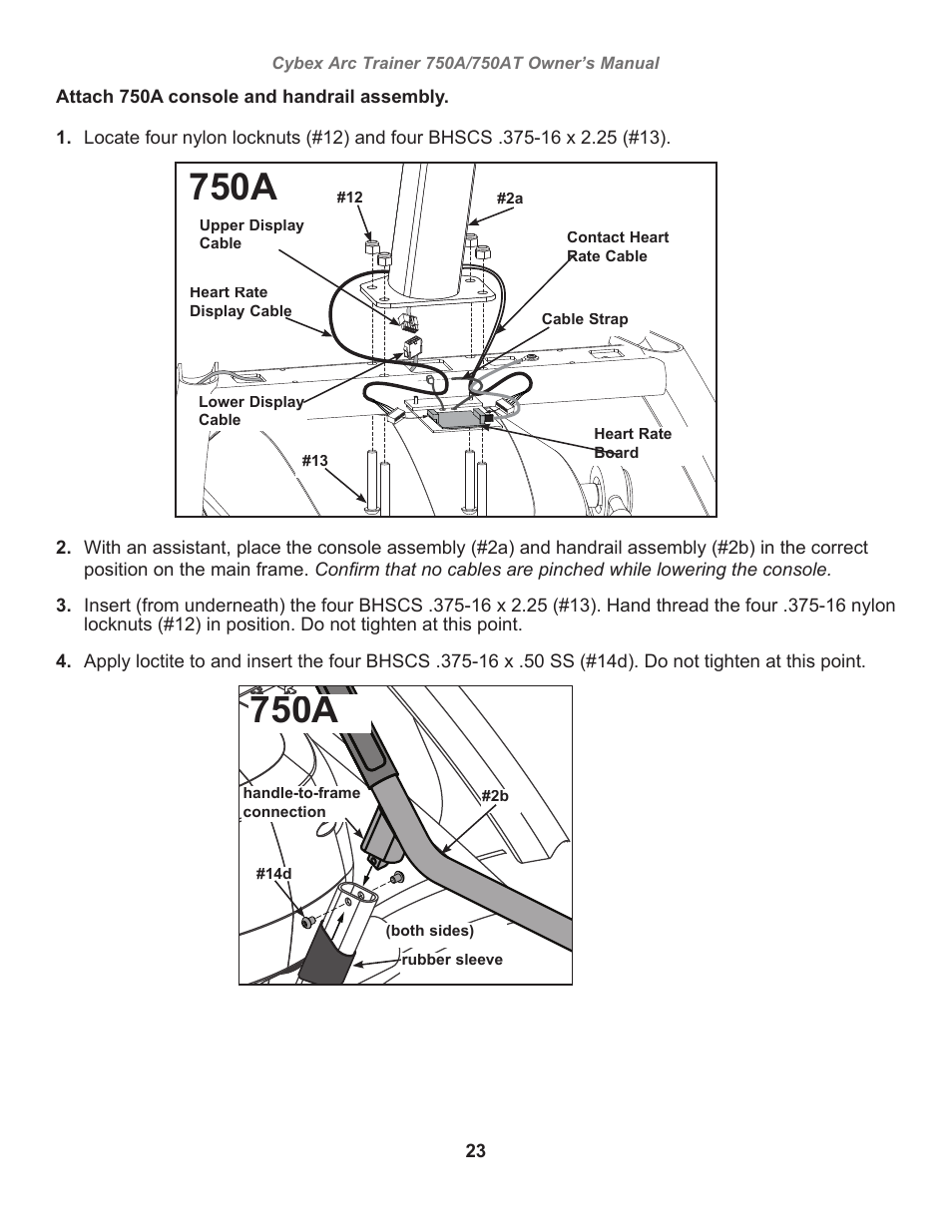 750a | Cybex 750AT Arc Trainer User Manual | Page 23 / 78