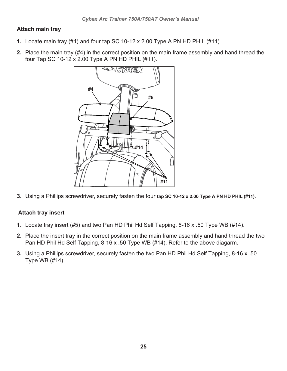 Cybex 750AT Arc Trainer User Manual | Page 25 / 78