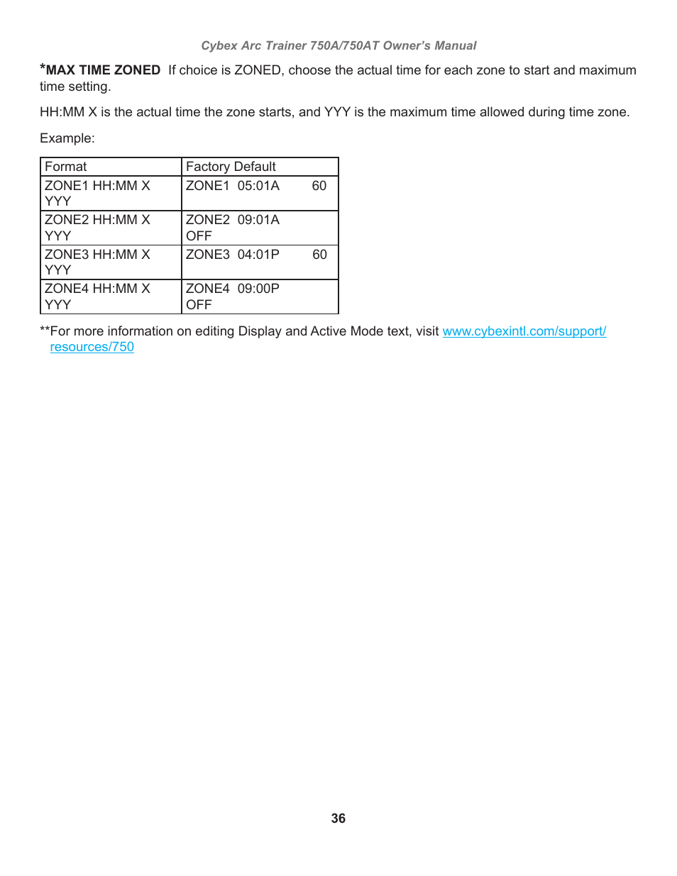 Cybex 750AT Arc Trainer User Manual | Page 36 / 78