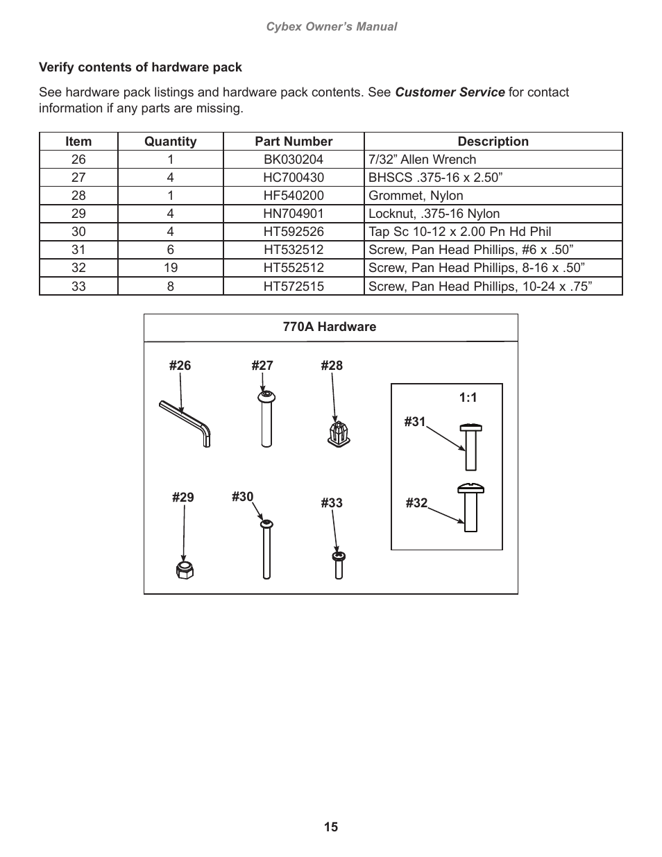 Cybex 770A Arc Trainer User Manual | Page 15 / 96