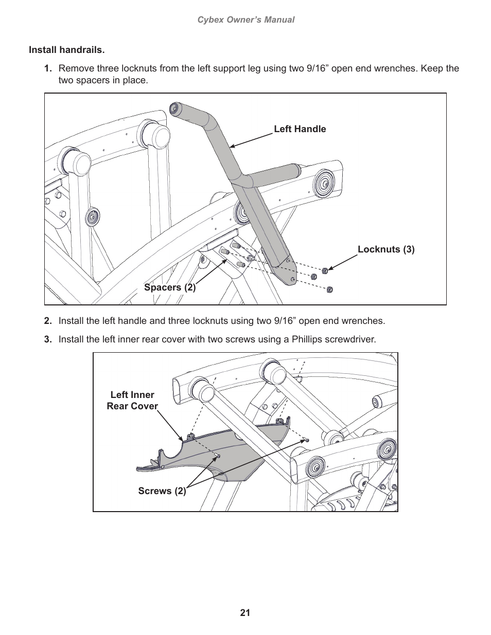 Cybex 770A Arc Trainer User Manual | Page 21 / 96