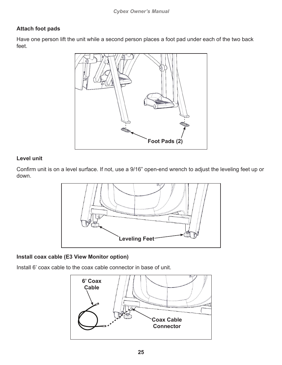 Cybex 770A Arc Trainer User Manual | Page 25 / 96