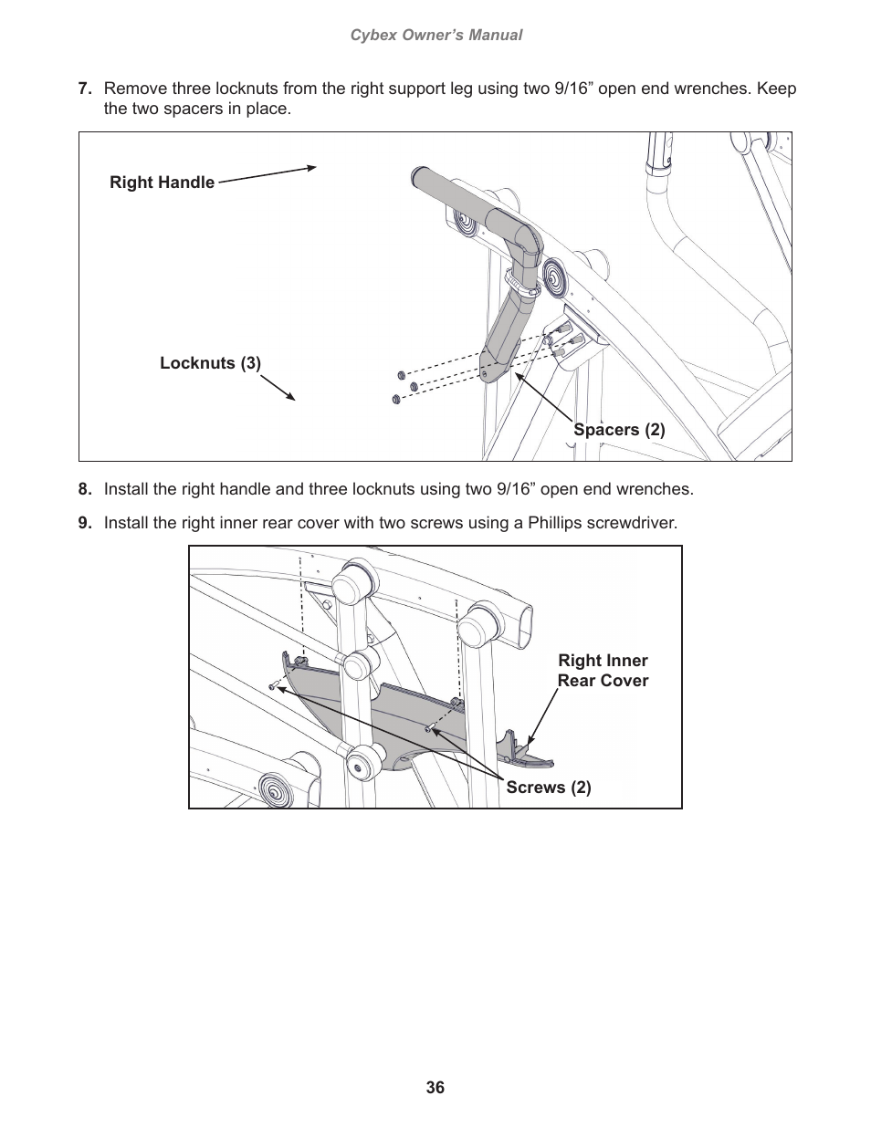 Cybex 770A Arc Trainer User Manual | Page 36 / 96