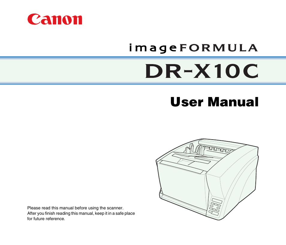 Canon DR-X10C User Manual | 155 pages