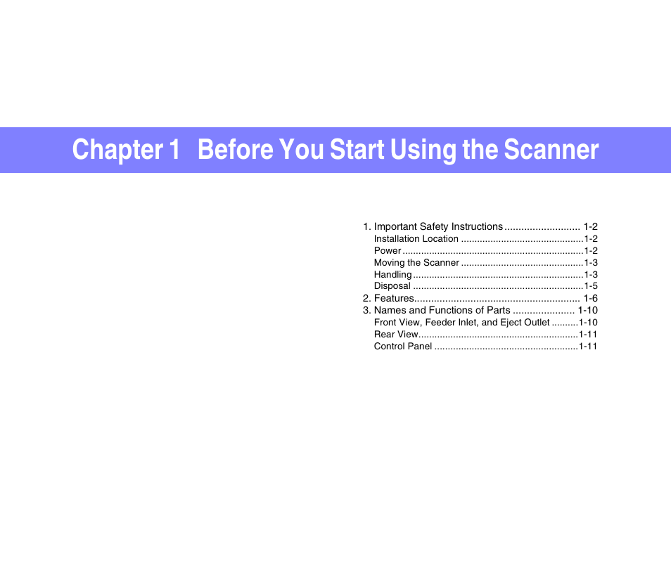 Chapter 1 before you start using the scanner | Canon DR-X10C User Manual | Page 10 / 155