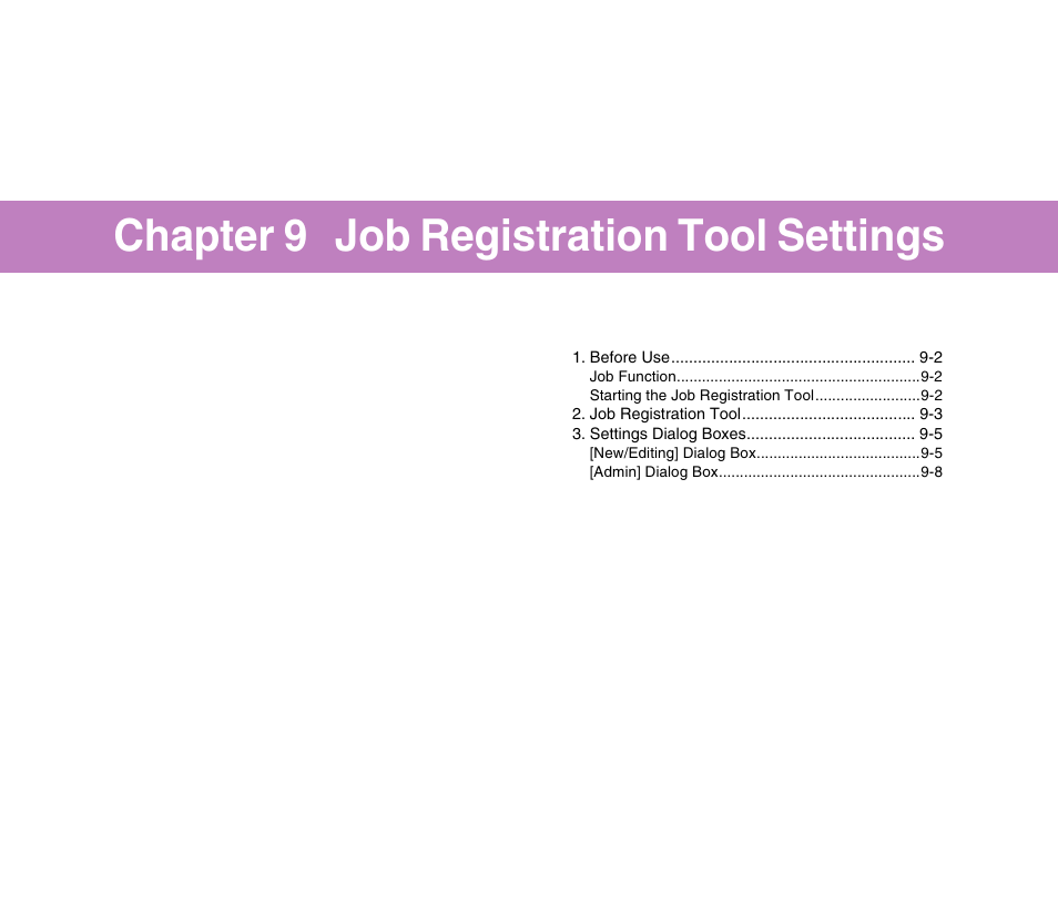 Chapter 9 job registration tool settings | Canon DR-X10C User Manual | Page 135 / 155