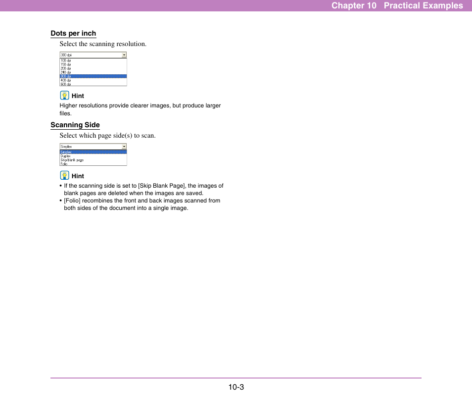 Chapter 10 practical examples | Canon DR-X10C User Manual | Page 146 / 155