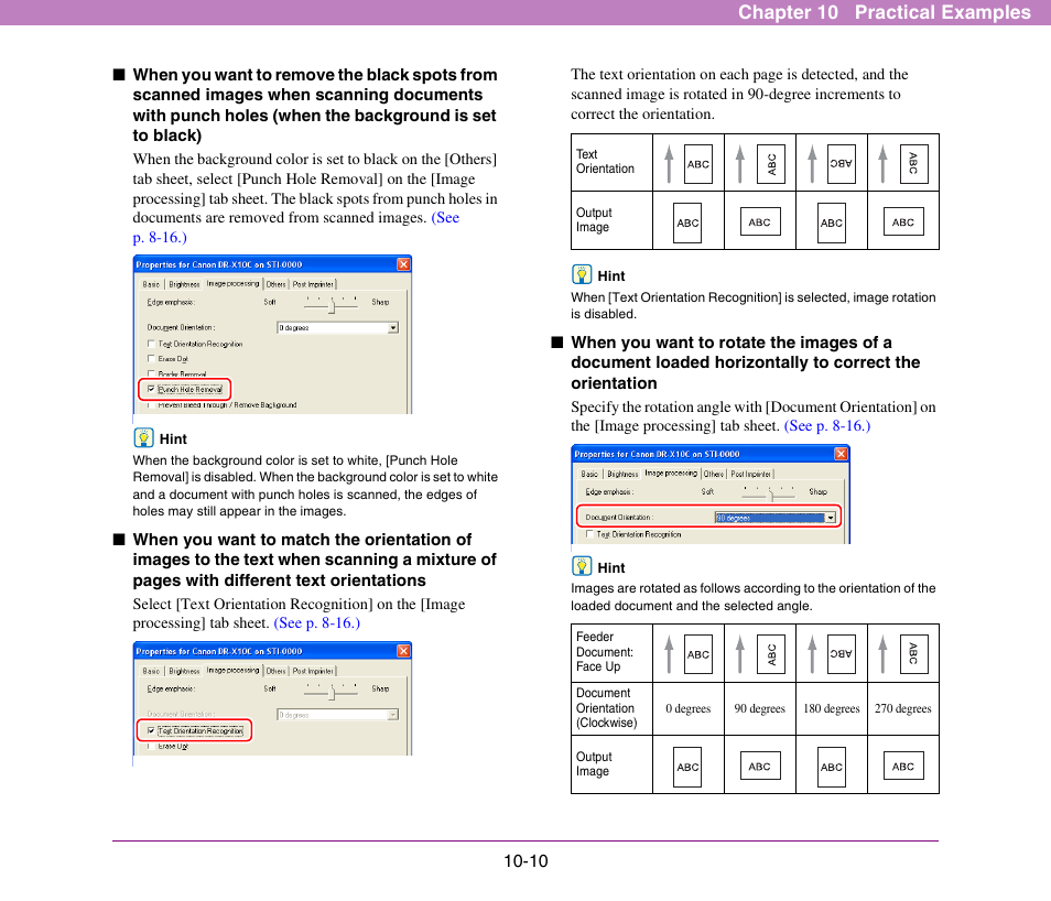 Chapter 10 practical examples | Canon DR-X10C User Manual | Page 153 / 155