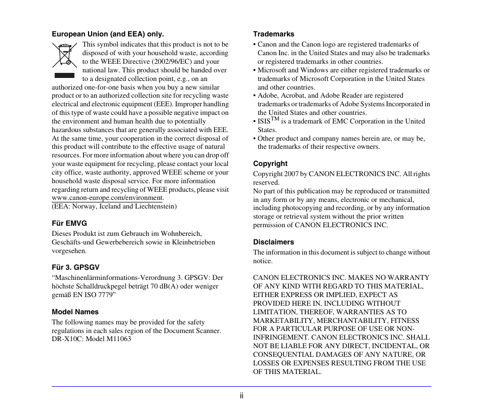 Canon DR-X10C User Manual | Page 3 / 155