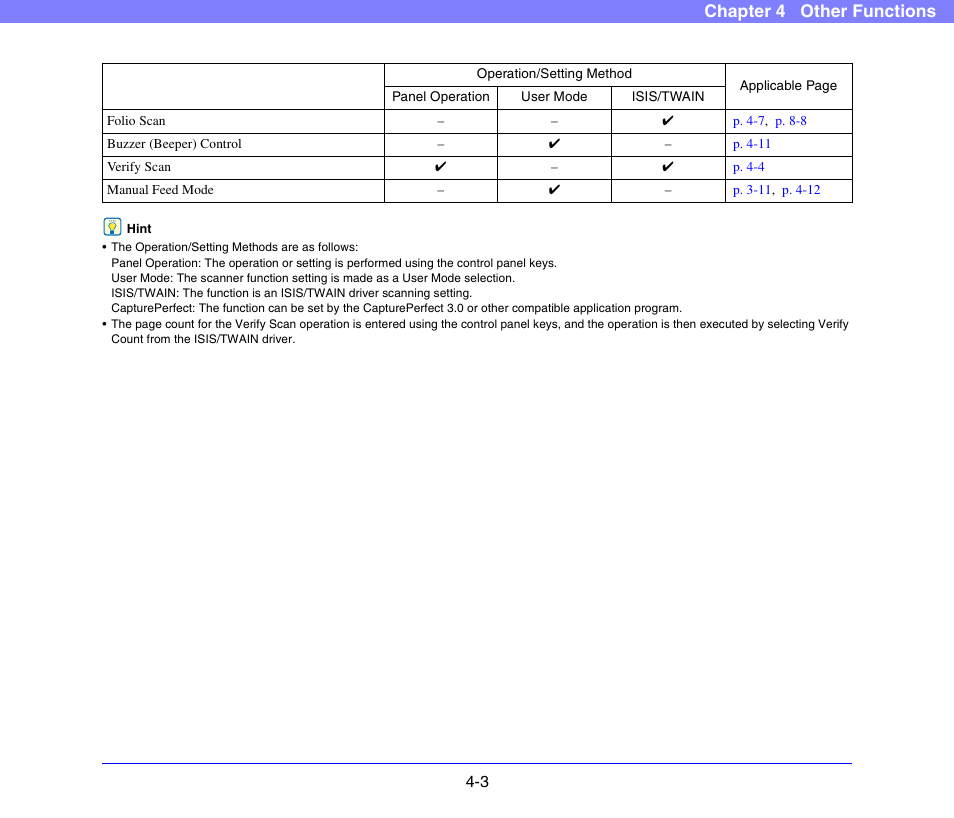 Chapter 4 other functions | Canon DR-X10C User Manual | Page 55 / 155