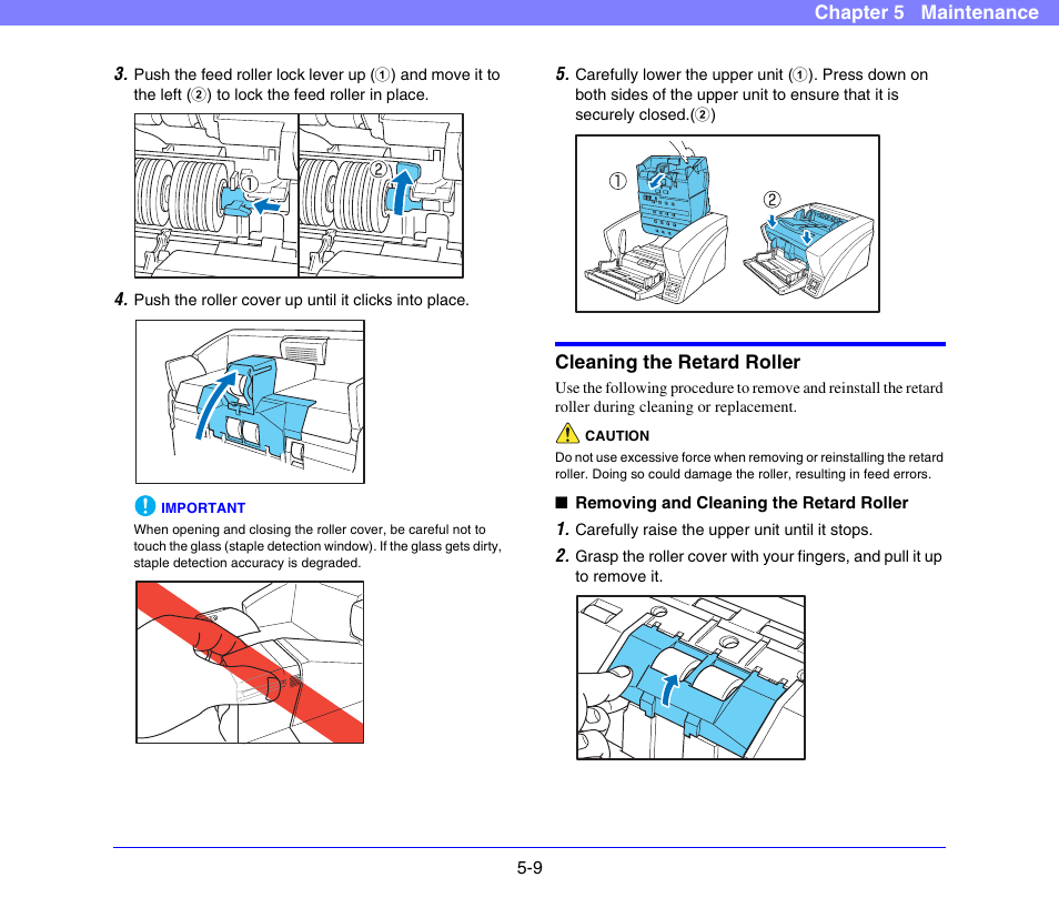 Cleaning the retard roller, Cleaning the retard roller -9, See “cleaning the retard roller” on p. 5-9) | Canon DR-X10C User Manual | Page 74 / 155