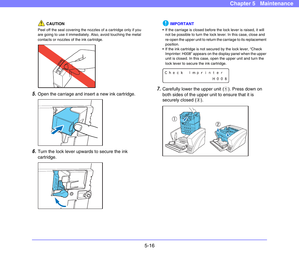 Chapter 5 maintenance | Canon DR-X10C User Manual | Page 81 / 155