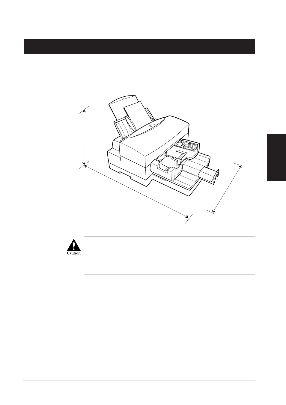 Chp.3: selecting a location for the printer, Selecting a location for the printer | Canon BJC-8500 User Manual | Page 20 / 159