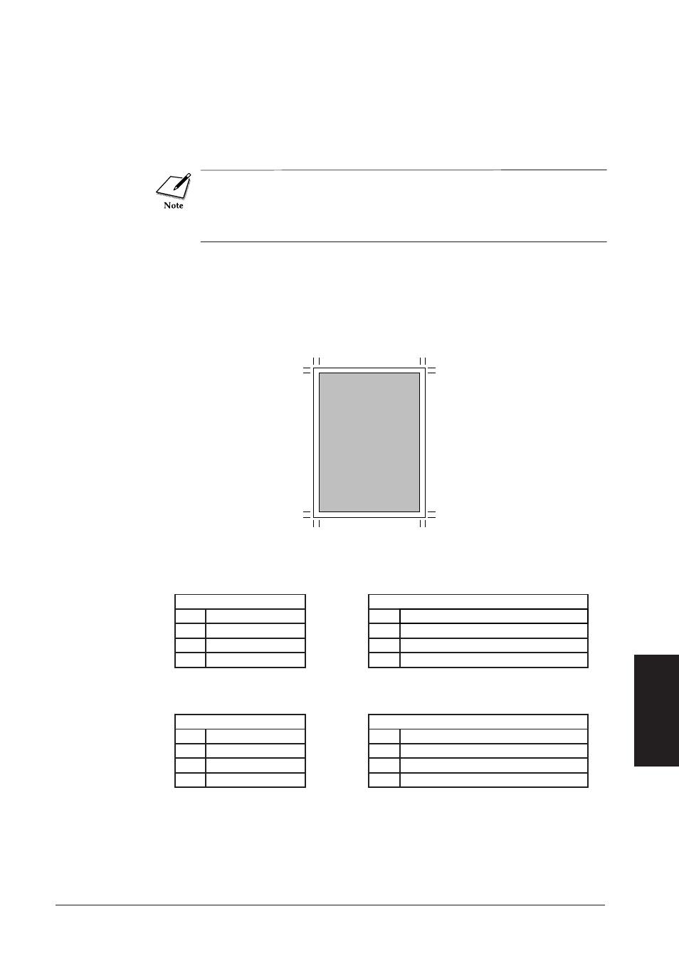 Printing on paper and other media 57, Printing area | Canon BJC-8500 User Manual | Page 62 / 159