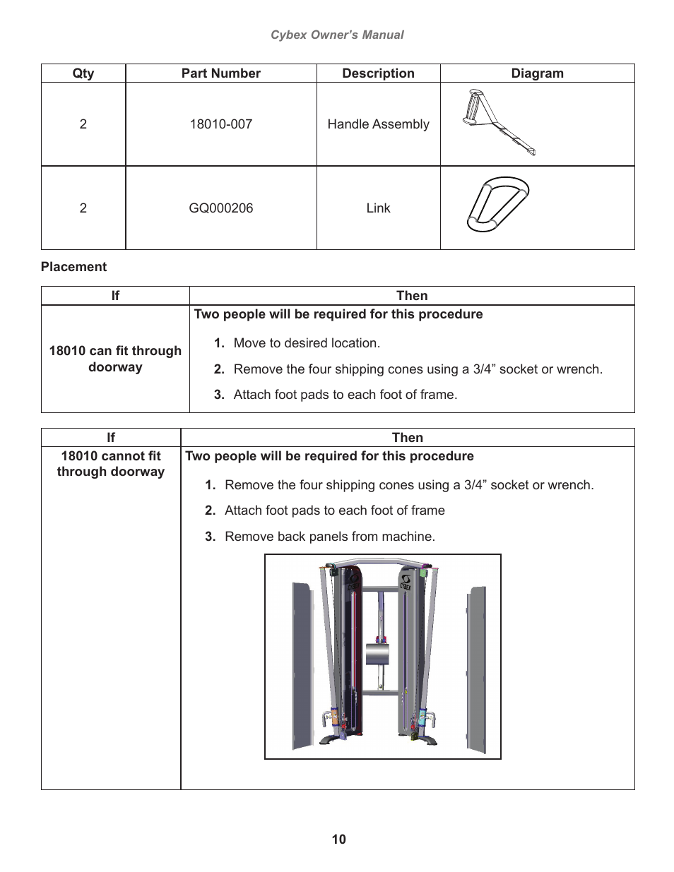 Cybex 18010 Bravo Press User Manual | Page 10 / 28