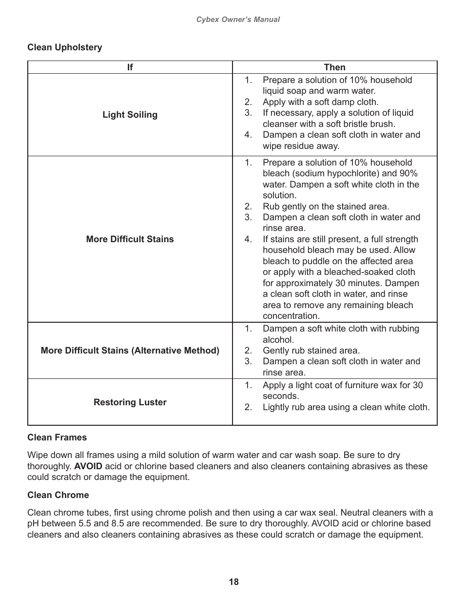 Cybex 18010 Bravo Press User Manual | Page 18 / 28