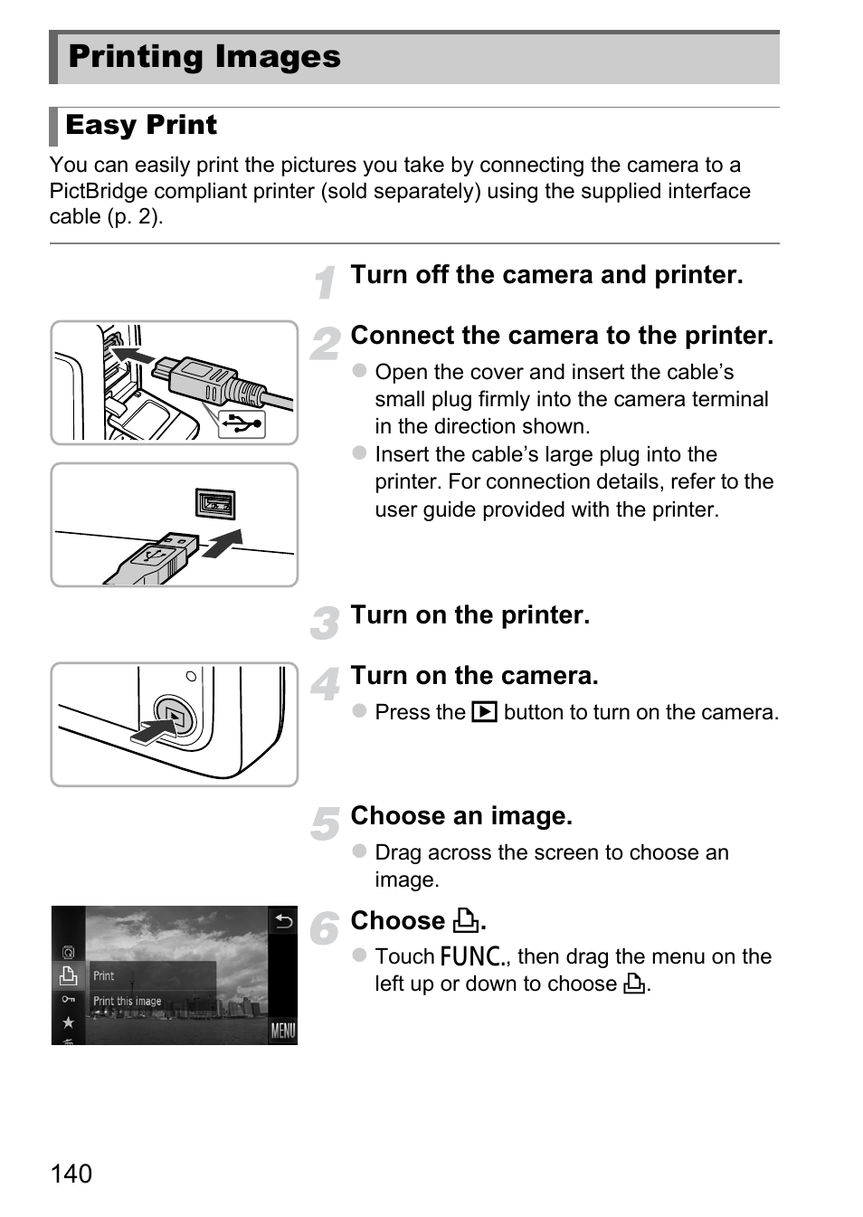 Printing images, P. 140), ha | Canon IXUS 1100 HS User Manual | Page 140 / 209