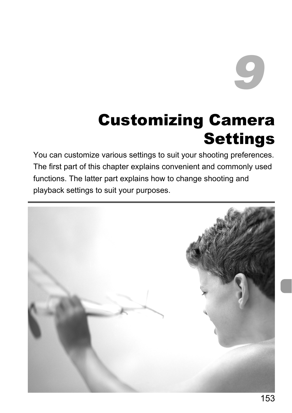 9 customizing camera settings, Customizing camera settings | Canon IXUS 1100 HS User Manual | Page 153 / 209