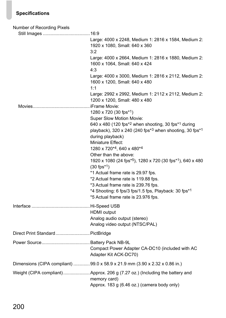 Canon IXUS 1100 HS User Manual | Page 200 / 209
