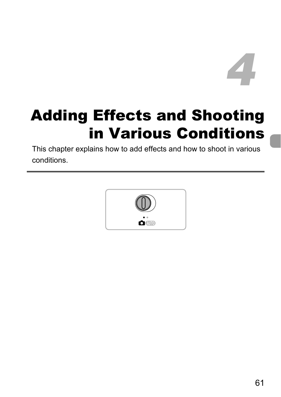 Adding effects and shooting in various conditions, Pp. 61 | Canon IXUS 1100 HS User Manual | Page 61 / 209