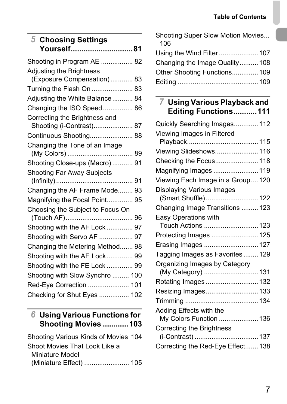 Canon IXUS 1100 HS User Manual | Page 7 / 209