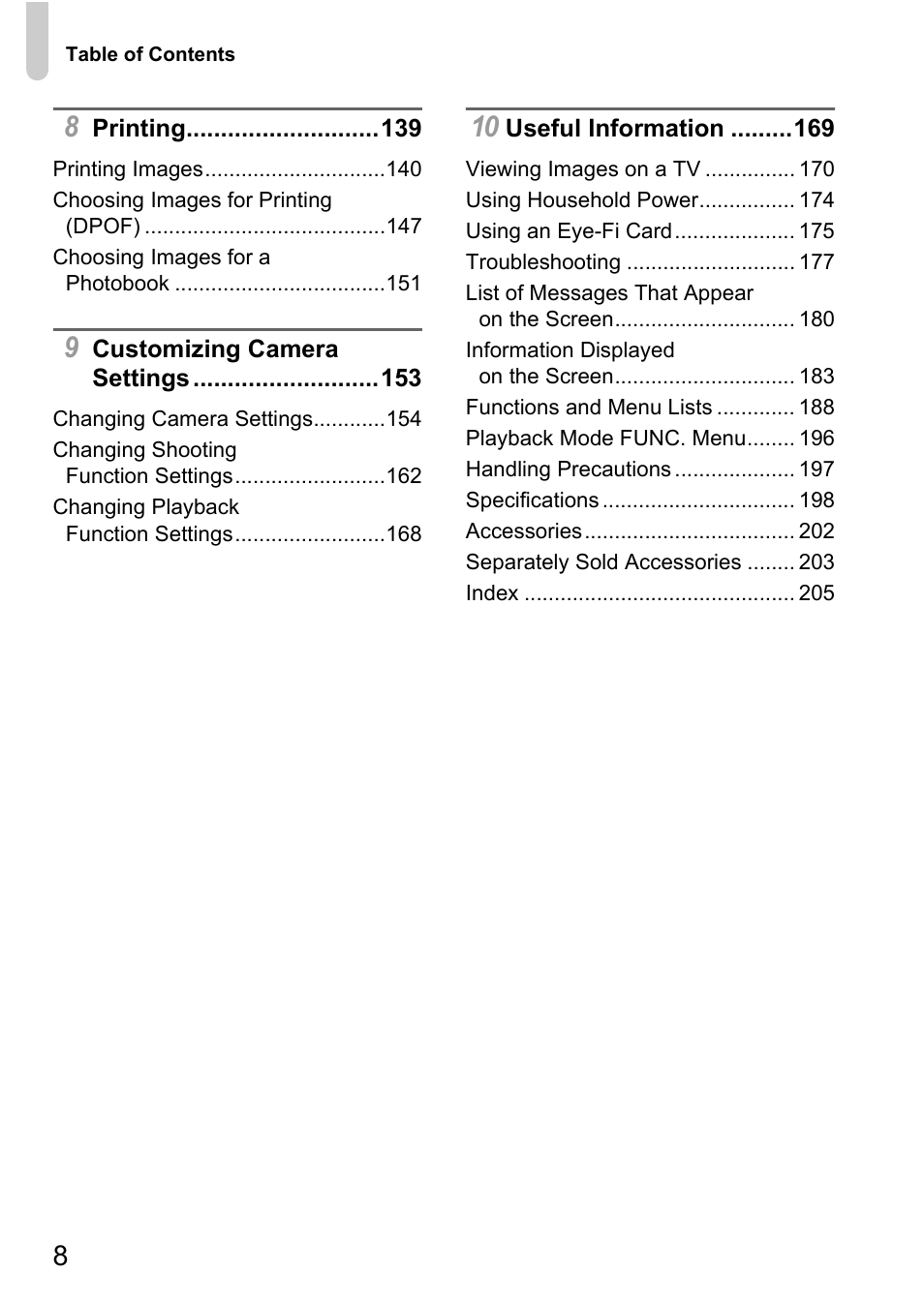 Canon IXUS 1100 HS User Manual | Page 8 / 209