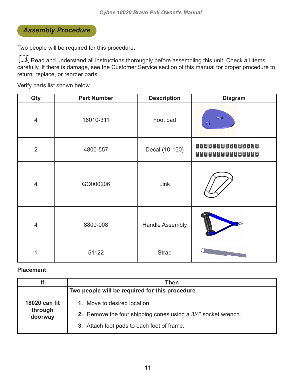 Assembly procedure | Cybex 18020 Bravo Pull User Manual | Page 11 / 32