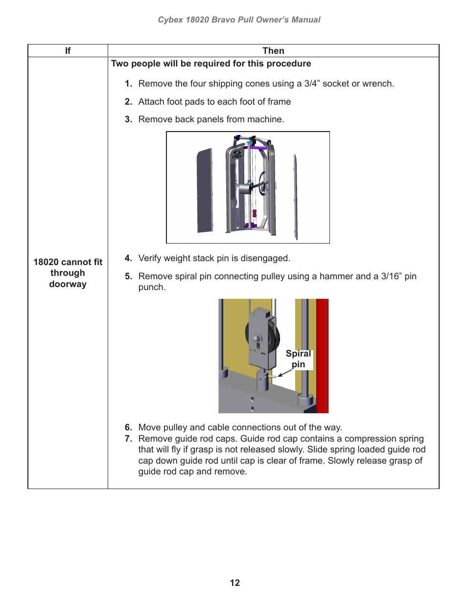 Cybex 18020 Bravo Pull User Manual | Page 12 / 32