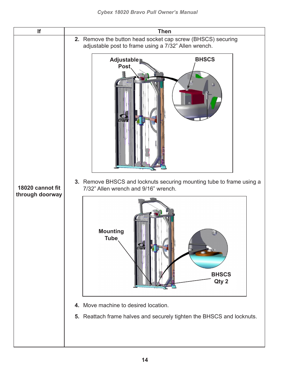 Cybex 18020 Bravo Pull User Manual | Page 14 / 32