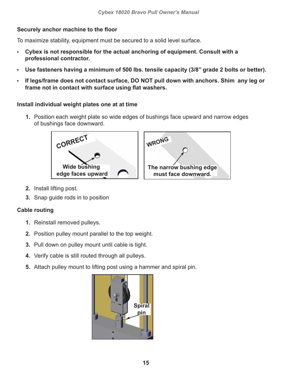 Cybex 18020 Bravo Pull User Manual | Page 15 / 32