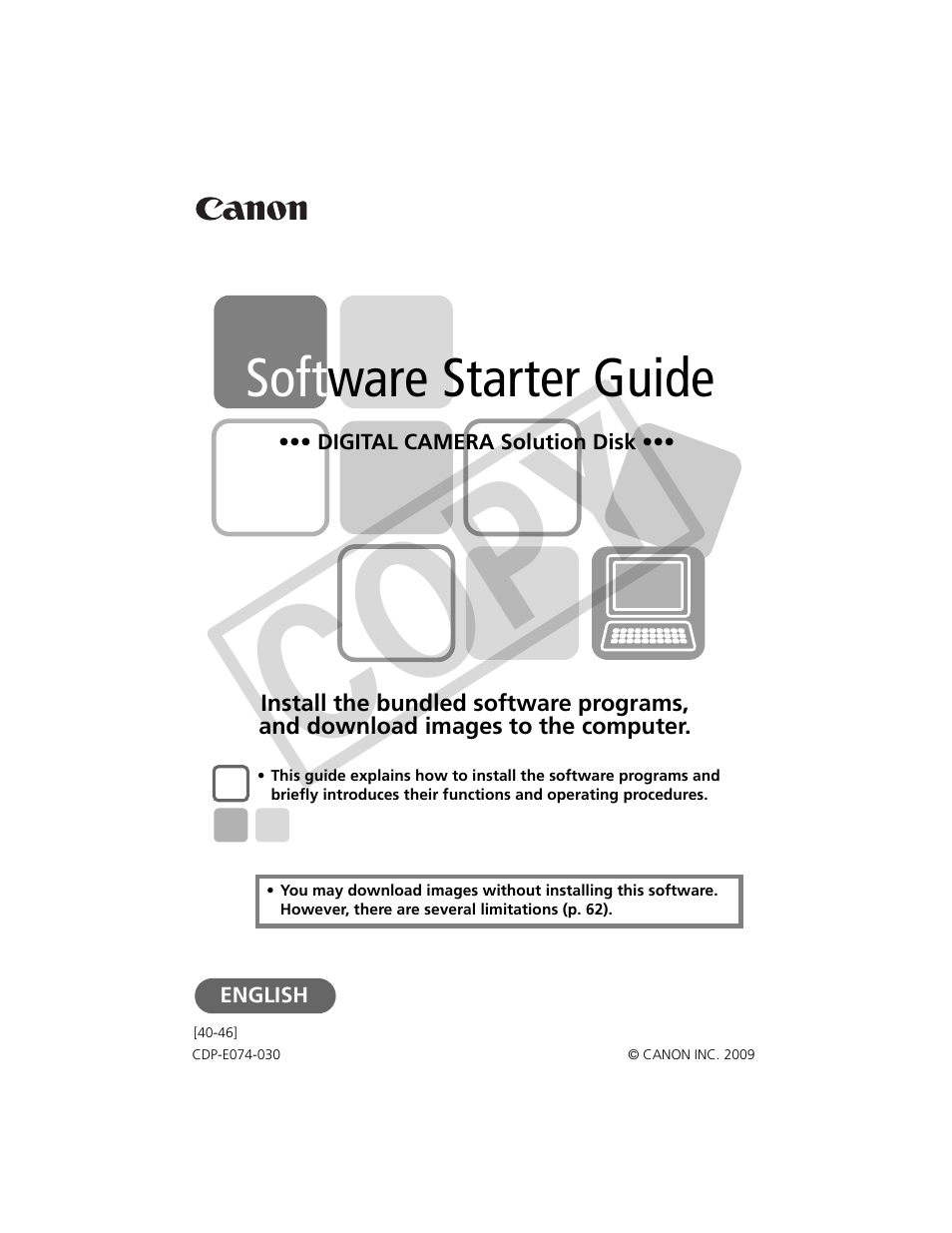 Canon CDP-E074-030 User Manual | 64 pages