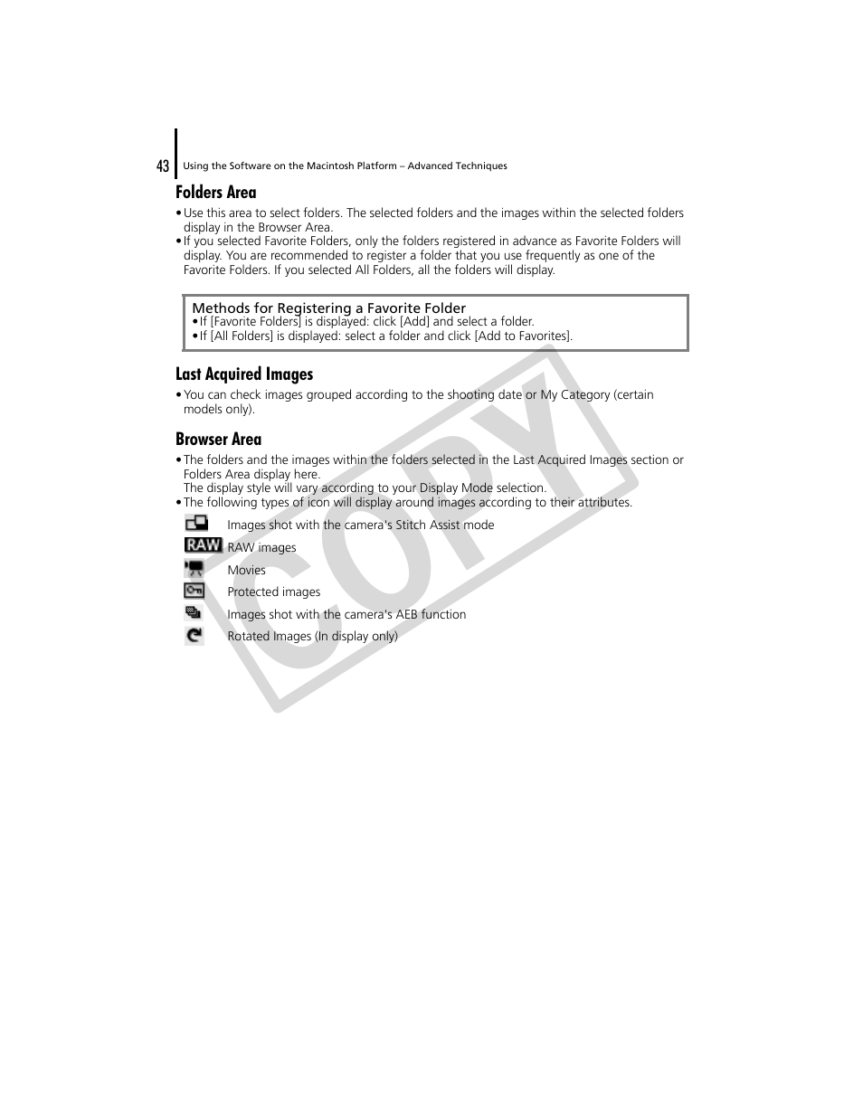 P. 43), Es (p. 43), Co py | Canon CDP-E074-030 User Manual | Page 43 / 64