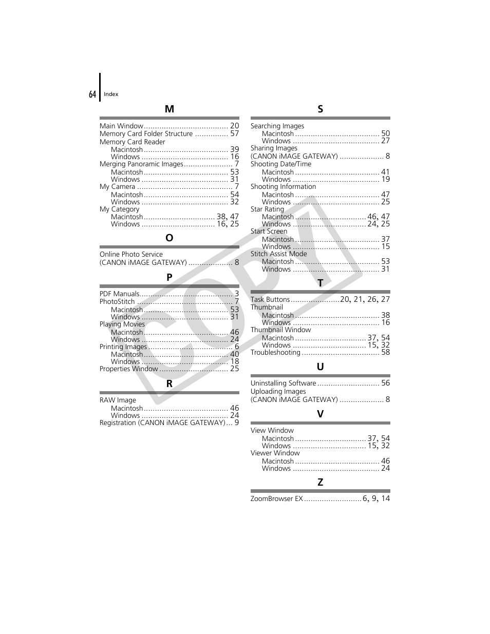 Co py | Canon CDP-E074-030 User Manual | Page 64 / 64