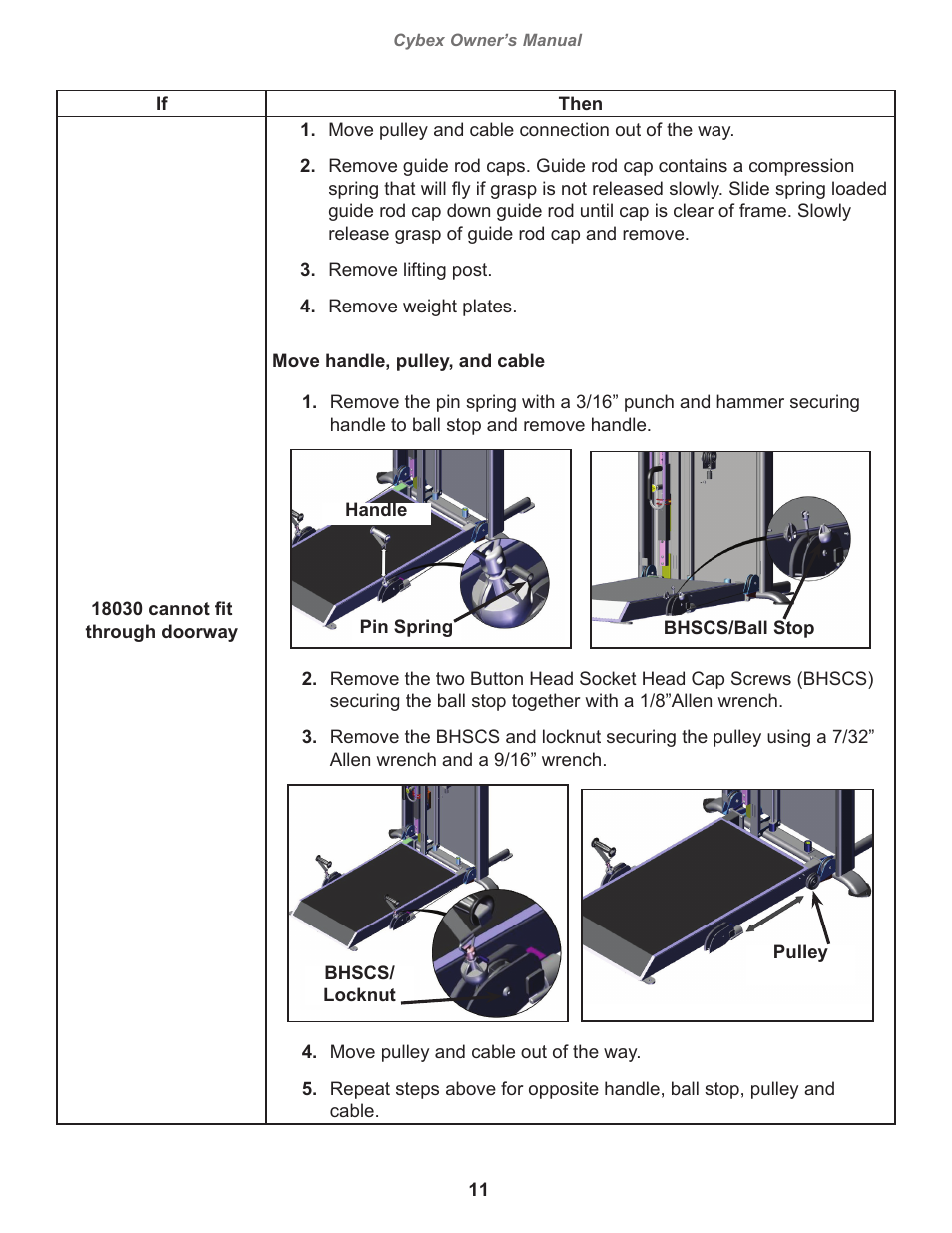 Cybex 18030 Bravo Lift User Manual | Page 11 / 28