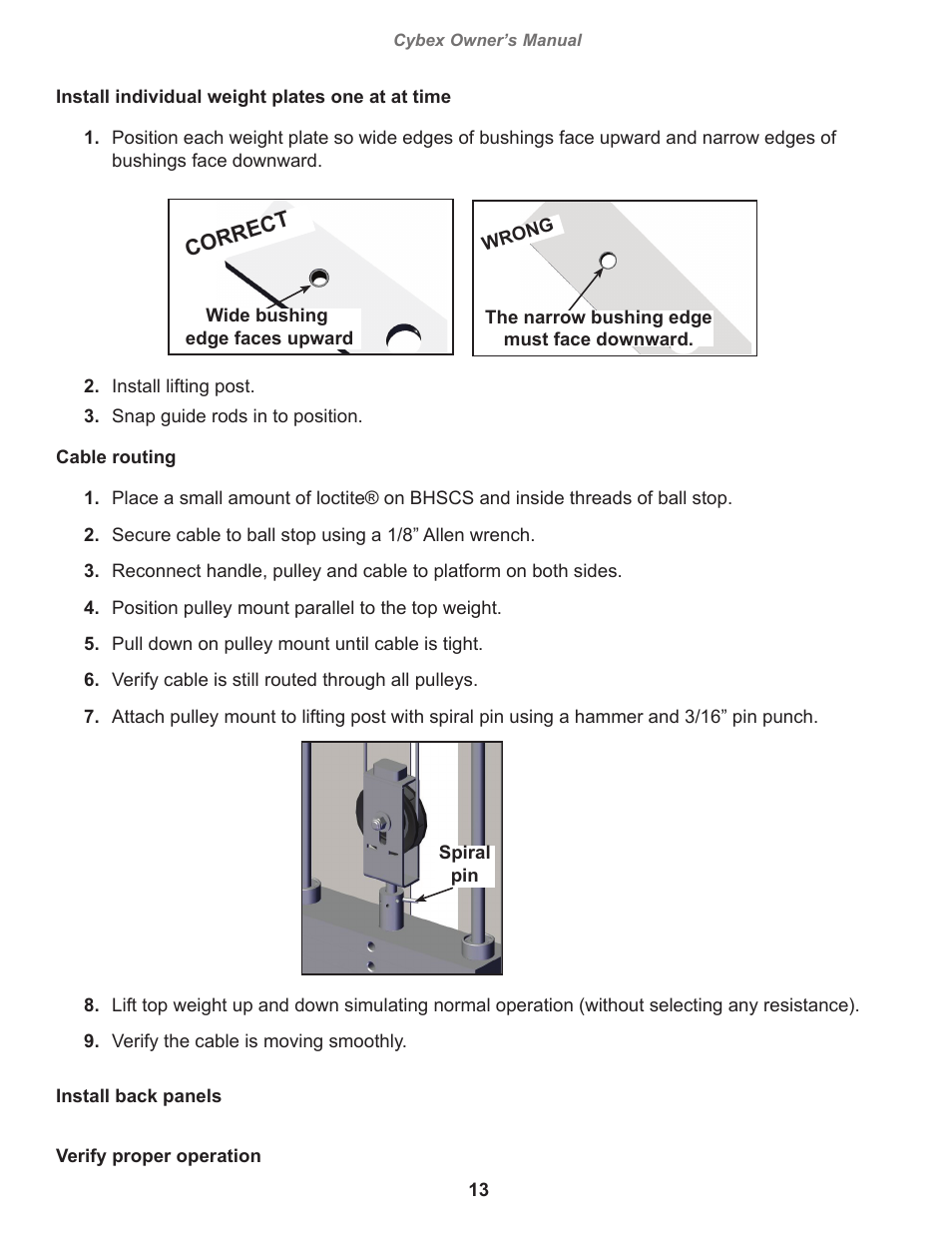 Cybex 18030 Bravo Lift User Manual | Page 13 / 28
