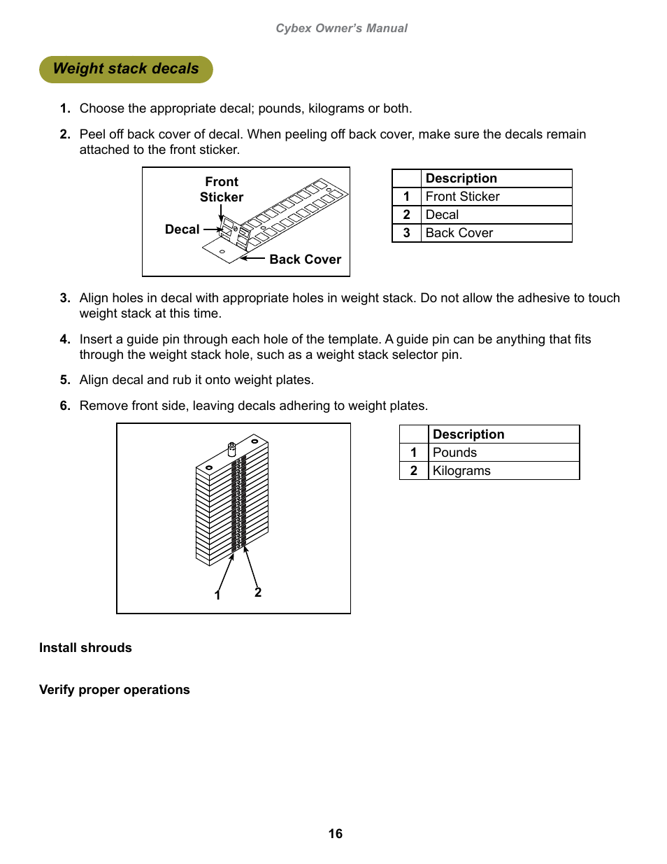 Cybex 18080 Bravo Pro User Manual | Page 16 / 32