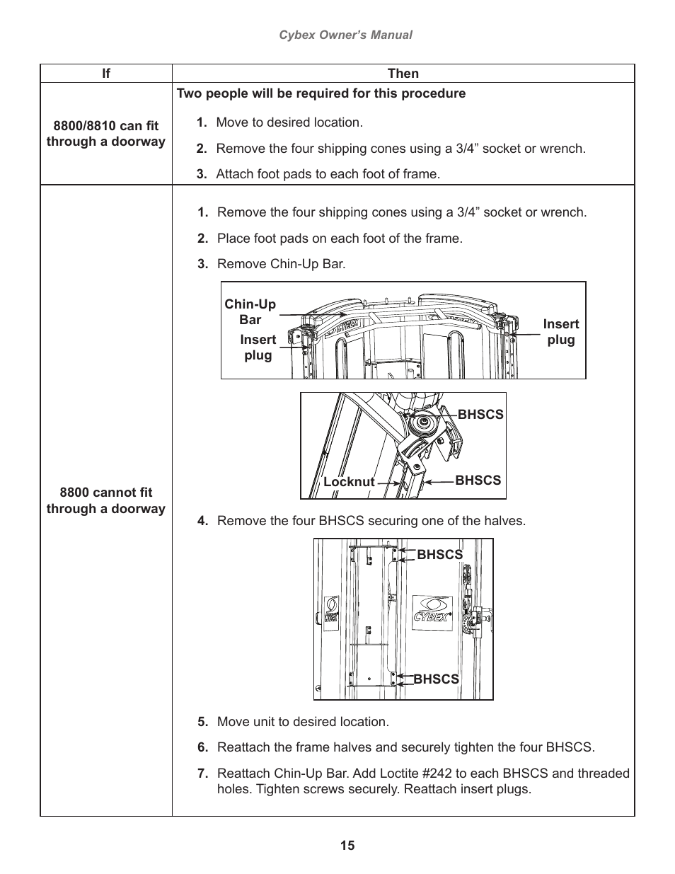 Cybex 8800 Bravo User Manual | Page 15 / 32