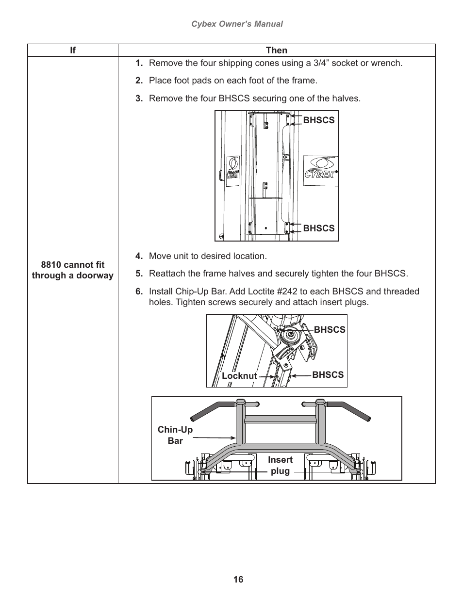 Cybex 8800 Bravo User Manual | Page 16 / 32