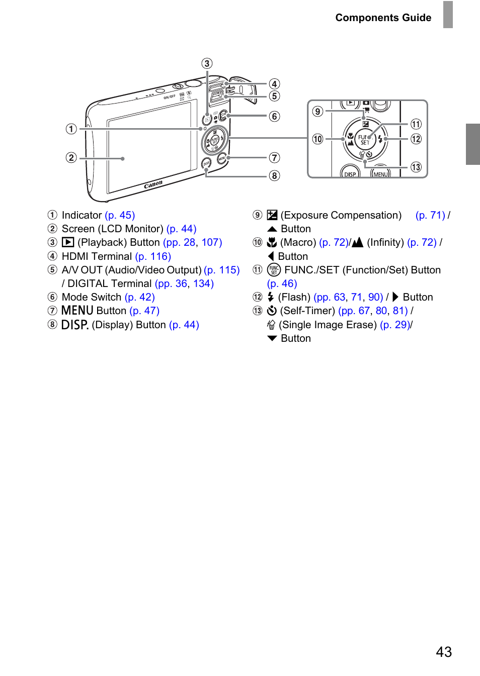 Canon IXUS 130 User Manual | Page 43 / 176