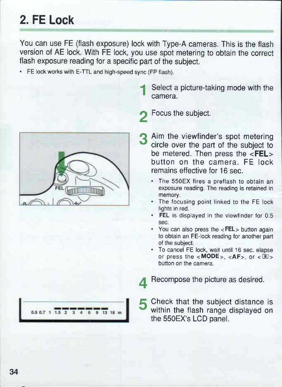 Fe lock | Canon 550EX User Manual | Page 34 / 128