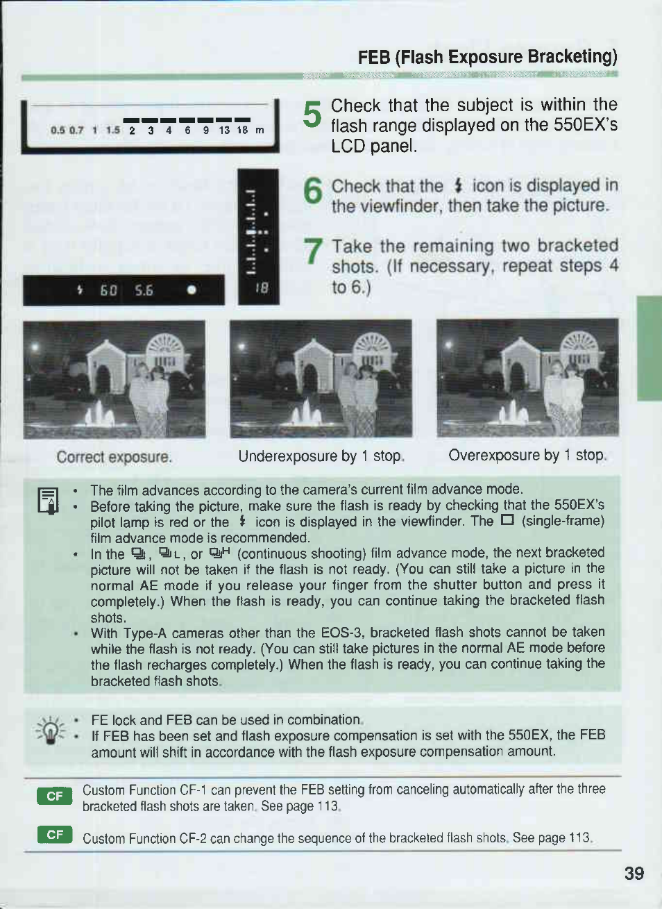 Correct exposure | Canon 550EX User Manual | Page 39 / 128