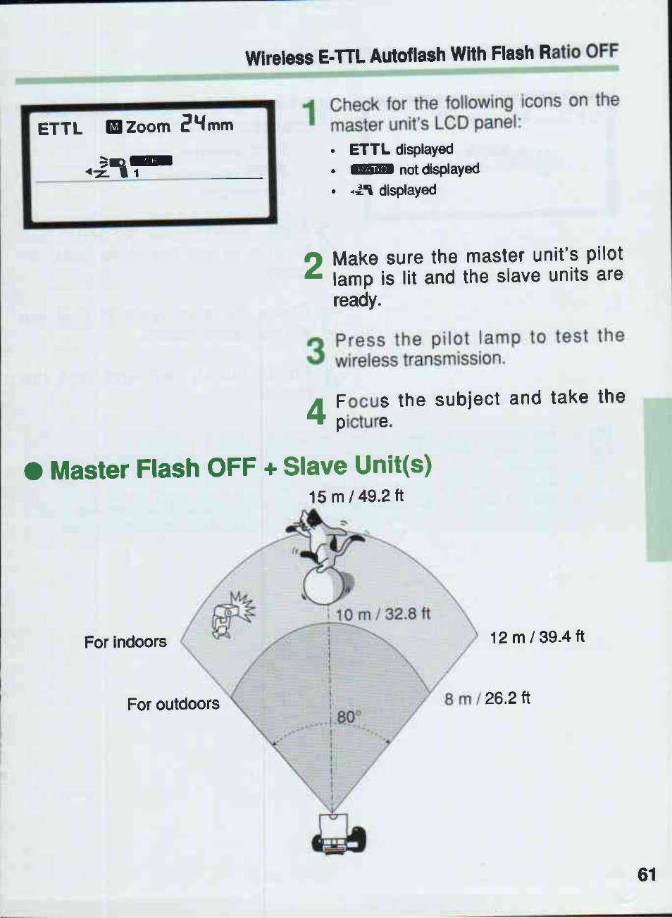 Master flash off + slave unit(s) | Canon 550EX User Manual | Page 61 / 128