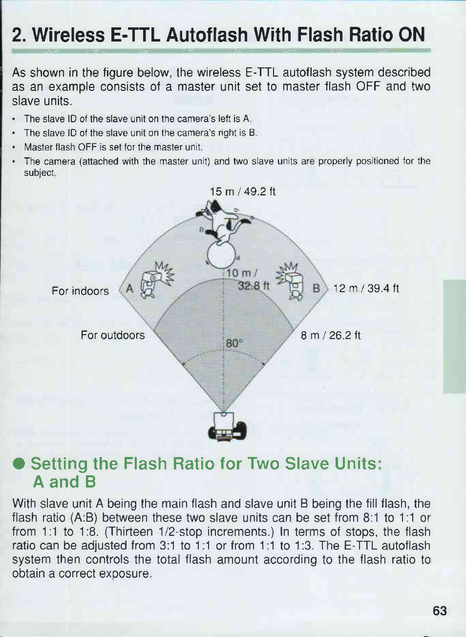 Wireless e-ttl autoflash with flash ratio on | Canon 550EX User Manual | Page 63 / 128