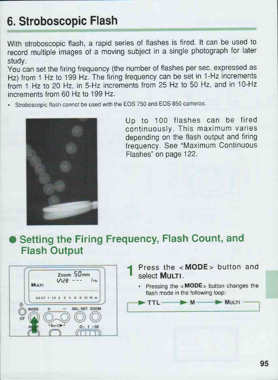 Stroboscopic flash | Canon 550EX User Manual | Page 95 / 128