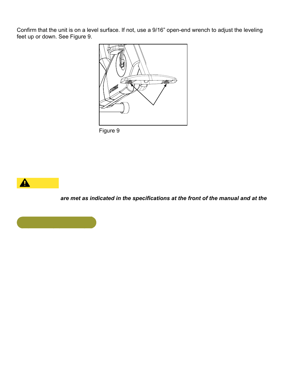 Testing the operation | Cybex 750C Cycle Bike User Manual | Page 33 / 58