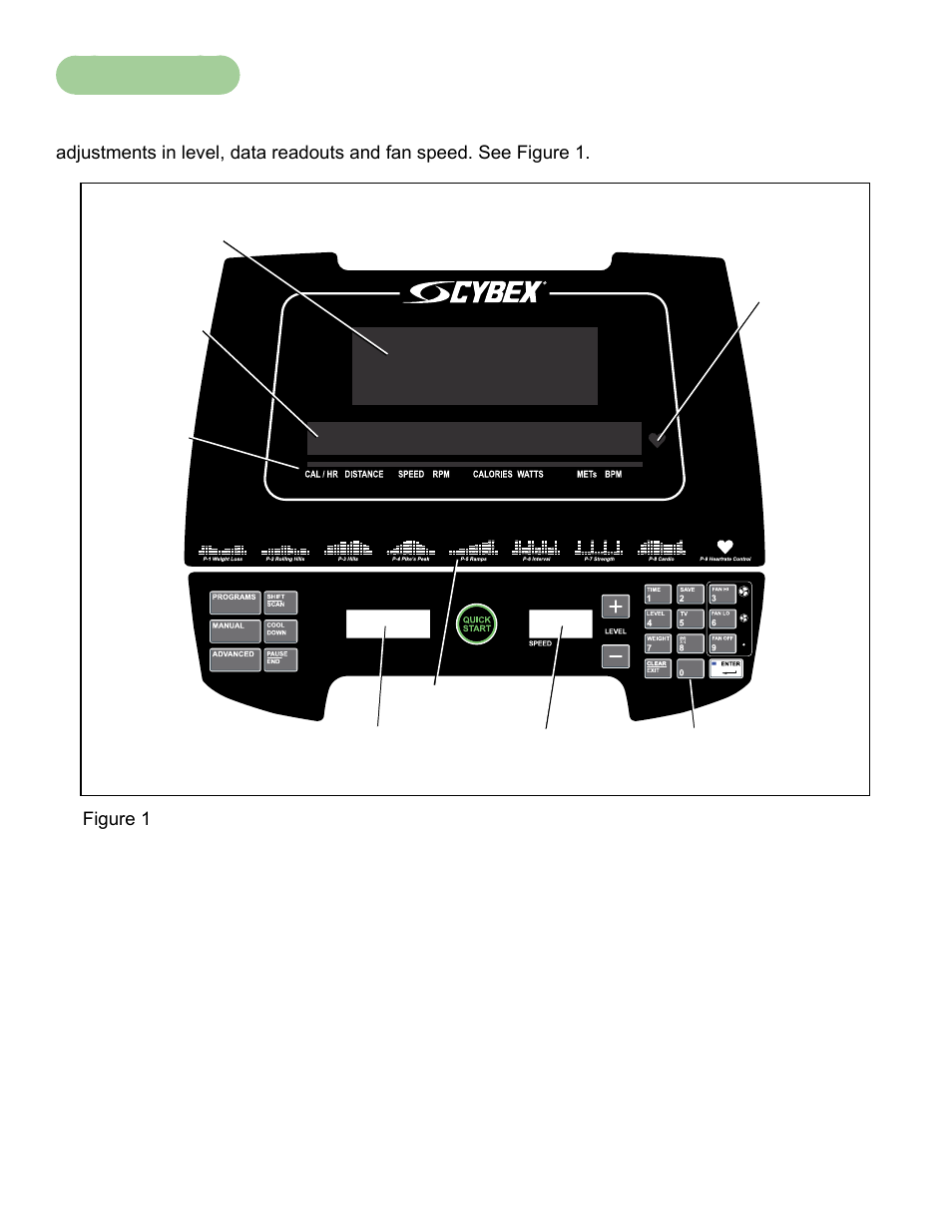 Console keys | Cybex 750C Cycle Bike User Manual | Page 39 / 58