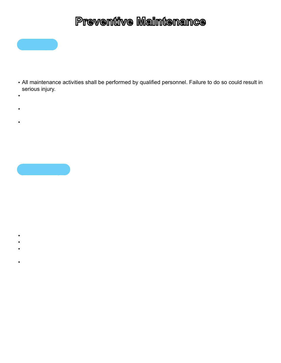 Preventive maintenance, Warnings, Cleaning unit | Cybex 750C Cycle Bike User Manual | Page 49 / 58