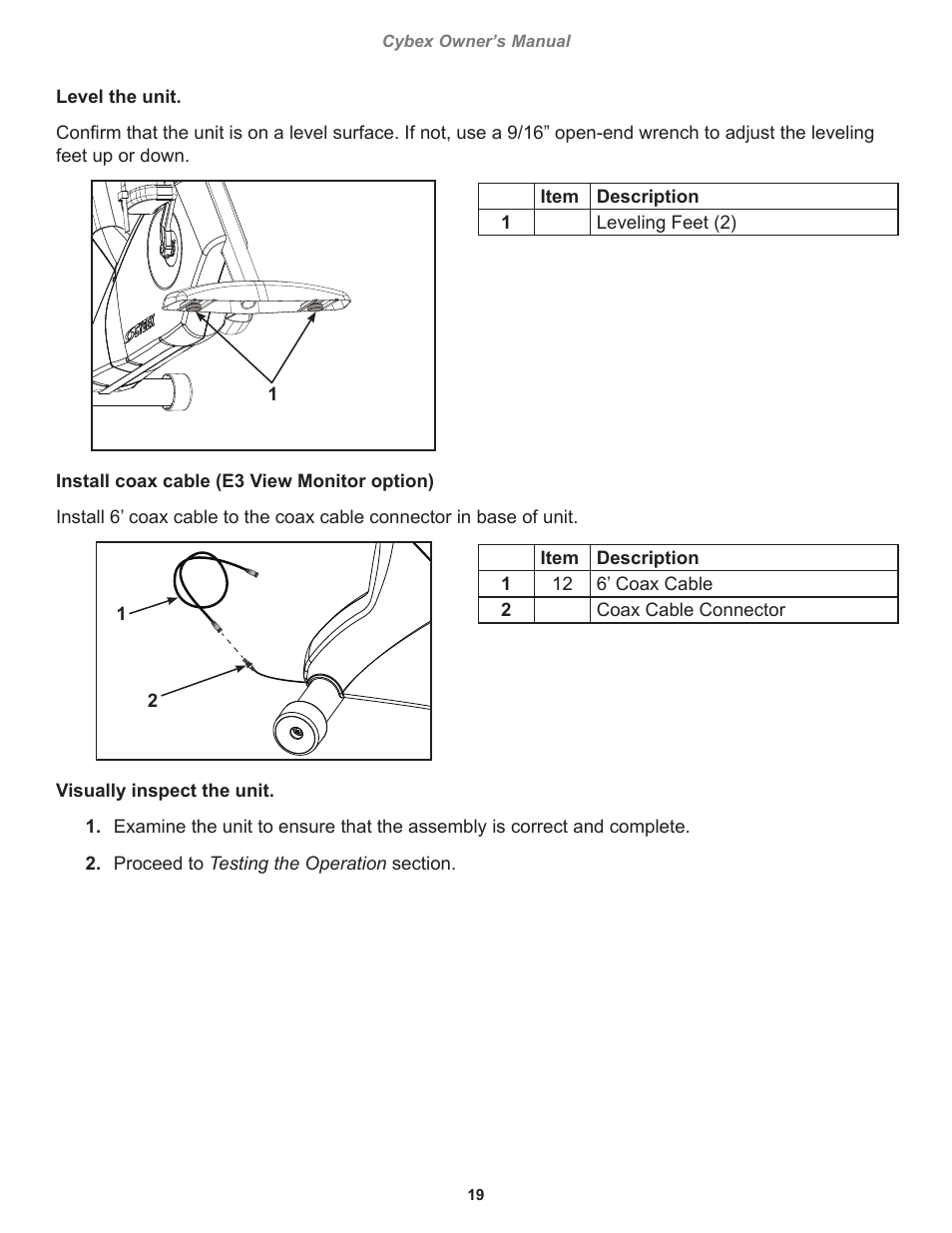 Cybex 770C Cycle Bike User Manual | Page 19 / 76